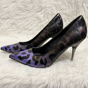 Purple Leopard heels